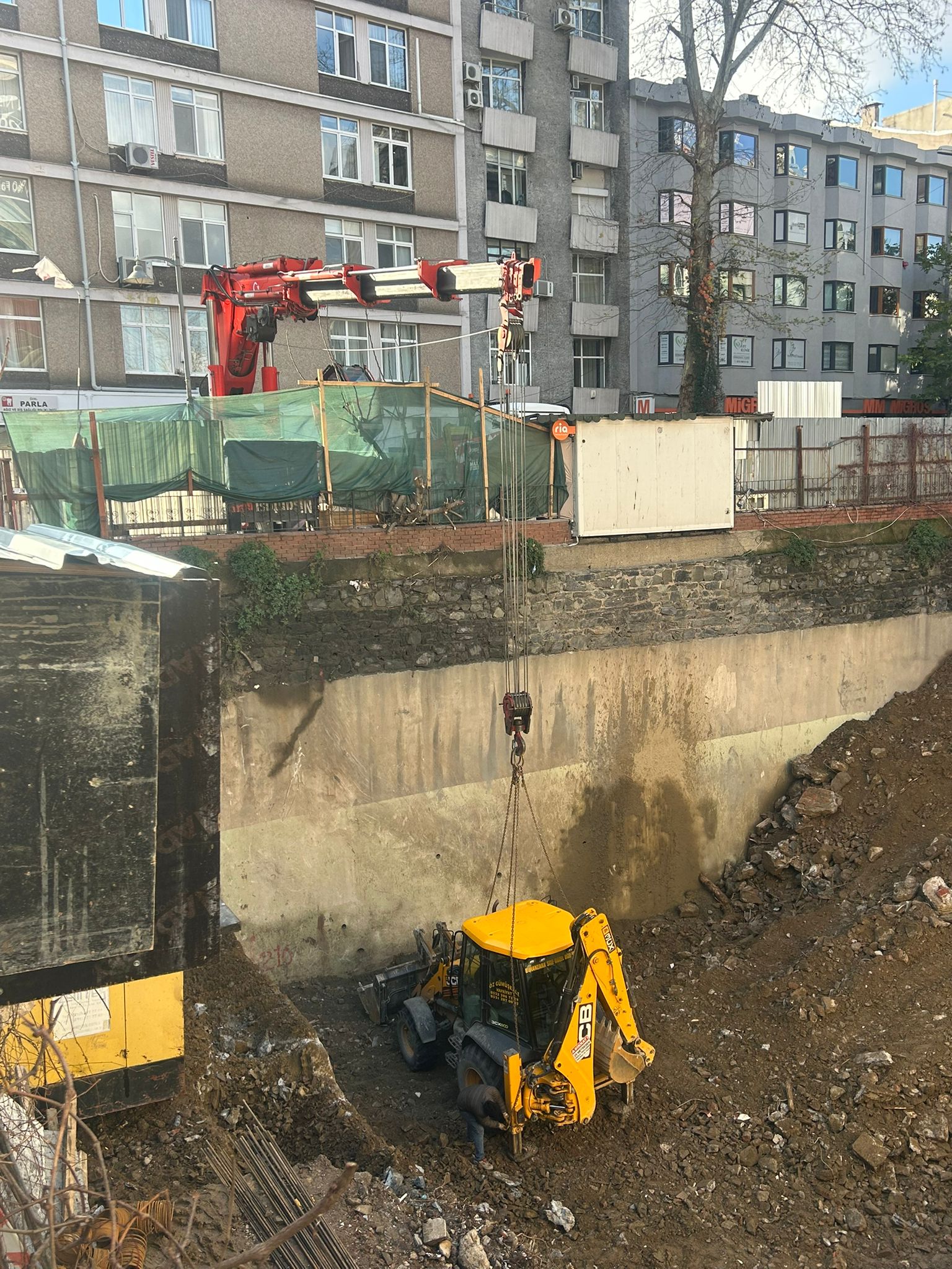 Sepetli vinç operasyonu